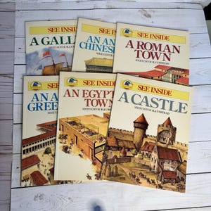 Lot of 6 The See Inside Series R.J Unstead History Illustrated Paperback Books