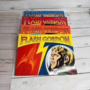 Lot of 4 Flash Gordon by Mac Raboy Comic Strip Magazine Complete Set Vol 1-4