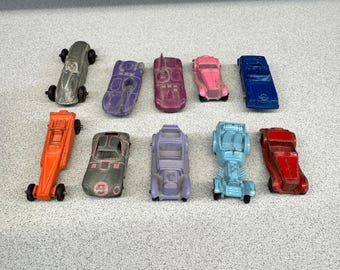 Vintage Mini Tootsie Toys Diecast Cars Lot of 10 Cars Muscle Cars Sports Cars