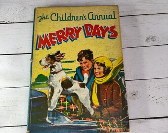 1936 Children's Annual Merry Days Whitman Sample Copy Vintage Illustrated