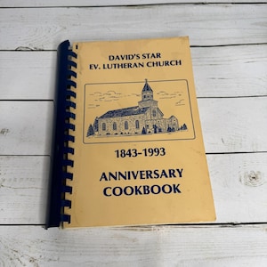 David&#39;s Star Ev Lutheran Church 1843-1993 Anniversary Cookbook Jackson, WI 1992
