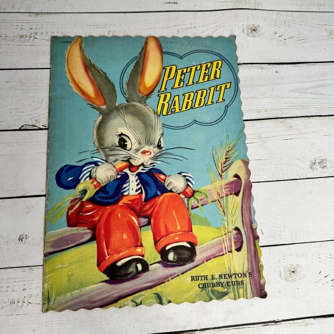 Peter Rabbit Ruth E. Newton 1947 Illustrated Whitman Chubby Cubs ...