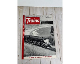 Trains Magazine Juni 1954 Südpazifik Oberleitung Eisenbahn Vintage
