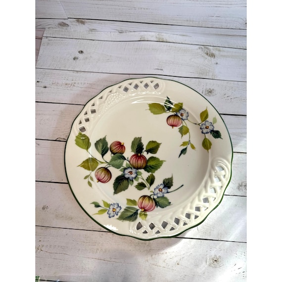 Tiffany & Co. プレート 皿 イタリア製 Brunelli Italy Tiffany Victorian Lattice Edge Dinner Plate 11.5