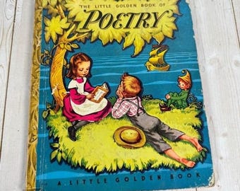 Gouden boekje met poëzie, 1947 Corinne Malvern #38 Vintage Kids