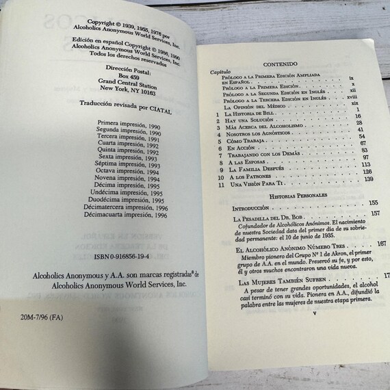 Alcohólicos Anónimos AA ビッグブック 1990 第 3 版 スペイン語