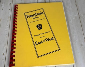 Pennsylvania Railroad Through Train Service East & West Timetables History PRR