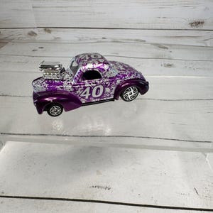 Racing Champions 1941 Willys Coupe Purple #40 Diecast Car 1:64 Scale Vintage