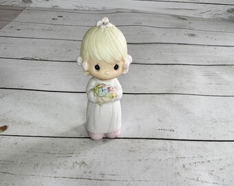 Precious Moments Bridesmaid Figurine #2831 Cross Mark Wedding Party Gift Enesco
