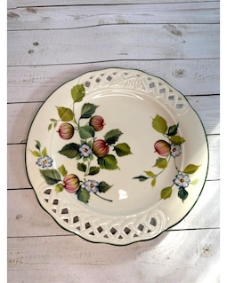 Brunelli Italy Tiffany Victorian Lattice Edge Dinner Plate 11.5