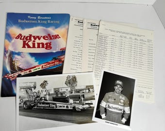 Kenny Bernstein Budweiser King Racing Souvenirs Book with Season Summary & Pics