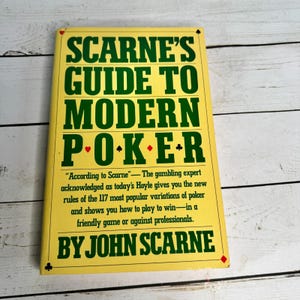 Scarne’s Guide to Modern Poker by John Scarne 1984 Paperback Poker Rule Strategy