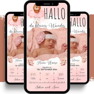 eCARD aankondiging geboorte | Digitale Whatsapp kaart geboorte baby | Geanimeerde geboortekaart | Geboorteaankondiging | Geboorteaankondiging babyaankondiging