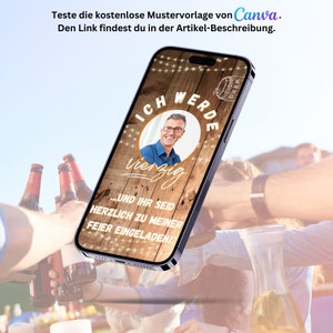 eCARD Bier Geburtstag Party Einladung für 20. 30. 40. 50. 60. Digitale WhatsApp Geburtstagseinladung Geburtstagskarte mit Spruch Bild 3