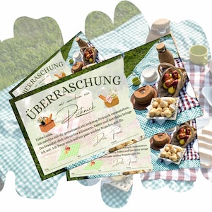 Gutschein für ein Picknick | Vorlage Geschenkgutschein zum Ausdrucken | Geschenkkarte für eine gemeinsame Zeit | Geschenkidee picknicken