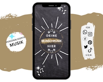 eCARD Wunschmusik | Personalisierte Musik für die WhatsApp Einladungen | Wunschmusik für die Einladungskarte | Digitale Spezialanfertigung