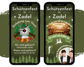 eCARD Einladung Schützenfest | Whatsapp Karte Kirmes | Personalisierte Schießfestkarte | Partykarte Schützenfete | Schützenjubiläum