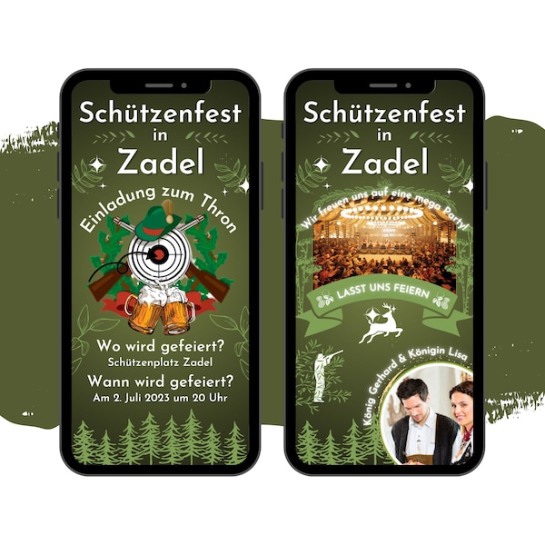 eCARD Einladung Schützenfest | Whatsapp Karte Kirmes | Personalisierte Schießfestkarte | Partykarte Schützenfete | Schützenjubiläum