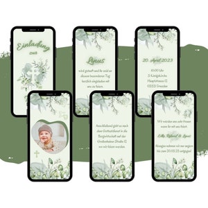 eCARD invitation baptême | Carte Whatsapp cadeau de baptême numérique | Cérémonie chrétienne | filleul | Nommer | Bénédiction | confirmation