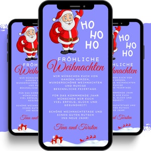 TARJETA electrónica Felicitaciones de Navidad y Felicitaciones de Nochevieja | Tarjeta de felicitación digital personalizada de Whatsapp | Saludos navideños | deseos de año nuevo