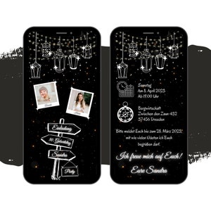 eCARD Einladung zum Geburtstag | Digitale Whatsapp Geburtstagskarte | Personalisierte Animierte Party Einladungskarten | Handyeinladung