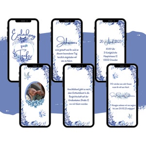 eCARD invitation baptême | Carte Whatsapp cadeau de baptême numérique | Cérémonie chrétienne | filleul | Nommer | Bénédiction | confirmation
