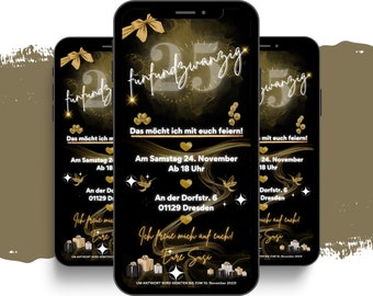 eCARD Birthday Party Invitation for 18th, 20th, 30th, 40th, 50th, 60th Birthdays | Digital WhatsApp Birthday Invitation | Personalized Animated Cards