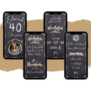 convite de aniversário do eCARD | Cartões de aniversário digitais do WhatsApp | Cartão animado personalizado do convite | Convite moderno para celular