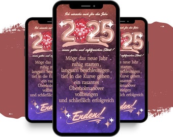 eCARD Silvester Danksagungskarte | digitale Whatsapp Sylvester Glückwünsche | Animierte Sylvesterkarte | Neujahrkarte | Neujahrswünsche