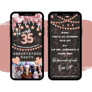 eCARD 18e 20e 30e 40e 50e anniversaire invitation | numérique Whatsapp Instagram Facebook Invitations par e-mail | Cartes d'invitation à une fête animée