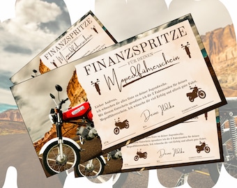 Gutschein für ein Moped Führerschein | Motorrad Vorlage zum Ausdrucken | Geschenkgutschein für ein Mopedführerschein | Geschenkidee 125er