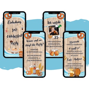 eCARD Carte d'invitation d'anniversaire Oktoberfest | Carte d’anniversaire numérique Whatsapp | La soirée à thème O’zapft c’est ! | Fête de la bière Oktoberfest | Roi de la bière
