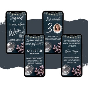 eCARD ワイン誕生日パーティー ワイン フェスティバルへの招待状 |デジタル WhatsApp 誕生日招待状 |バースデーカードのワインはまだあるだろうと言う