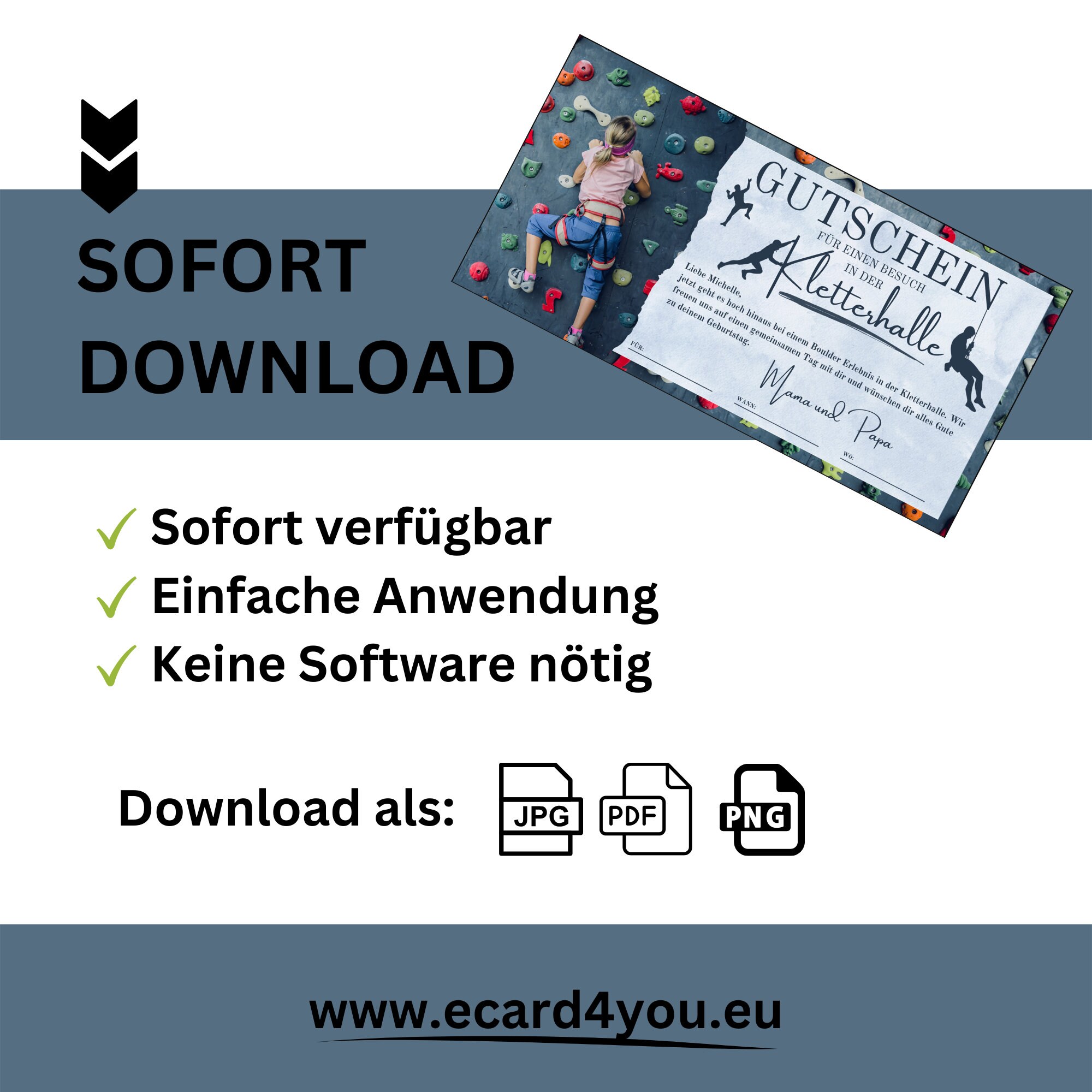 Printable Gift Voucher for a Climbing Gym | Gift Voucher for a Climbing ...