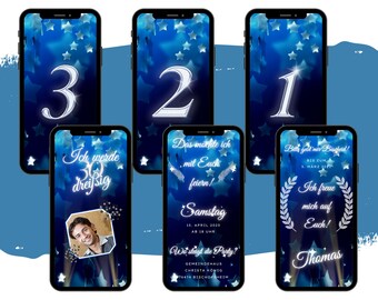Invitación de cumpleaños digital - Tarjeta electrónica de WhatsApp con música - Invitación personalizable en Canva - Invitación de cumpleaños
