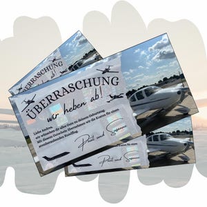 Voucher para um voo turístico | Ideia de presente para avião | Voucher de experiência de voo livre como presente | Voo de aventura Cessna | Nós decolamos
