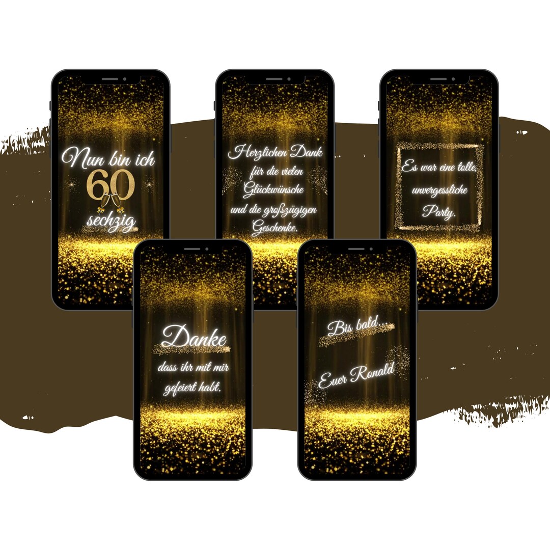 Ecard Thank You Birthday Card Gold Digital Whatsapp Greeting Card Thank