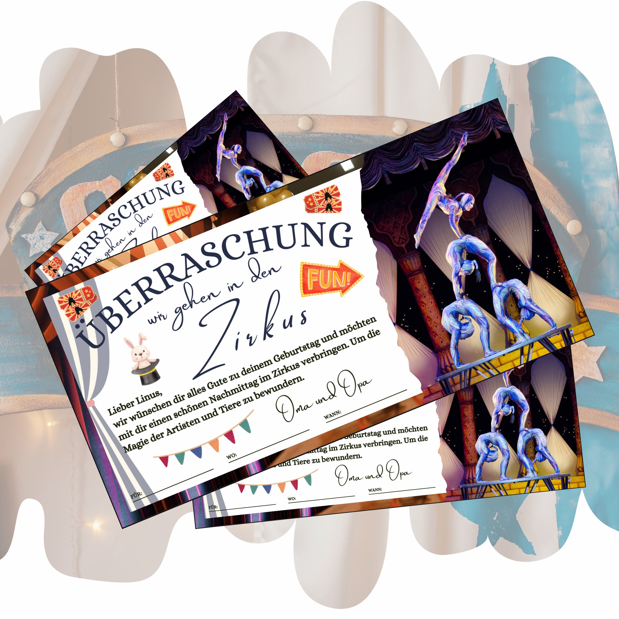 Hallmark Signature Geburtstagskarte Zirkus – Buntes Design, Für Kinder & Jugendliche