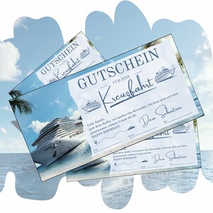 Voucher per una crociera | Viaggio in nave idea regalo | Fuga sull'acqua | Buono regalo nave da crociera | Buono di viaggio