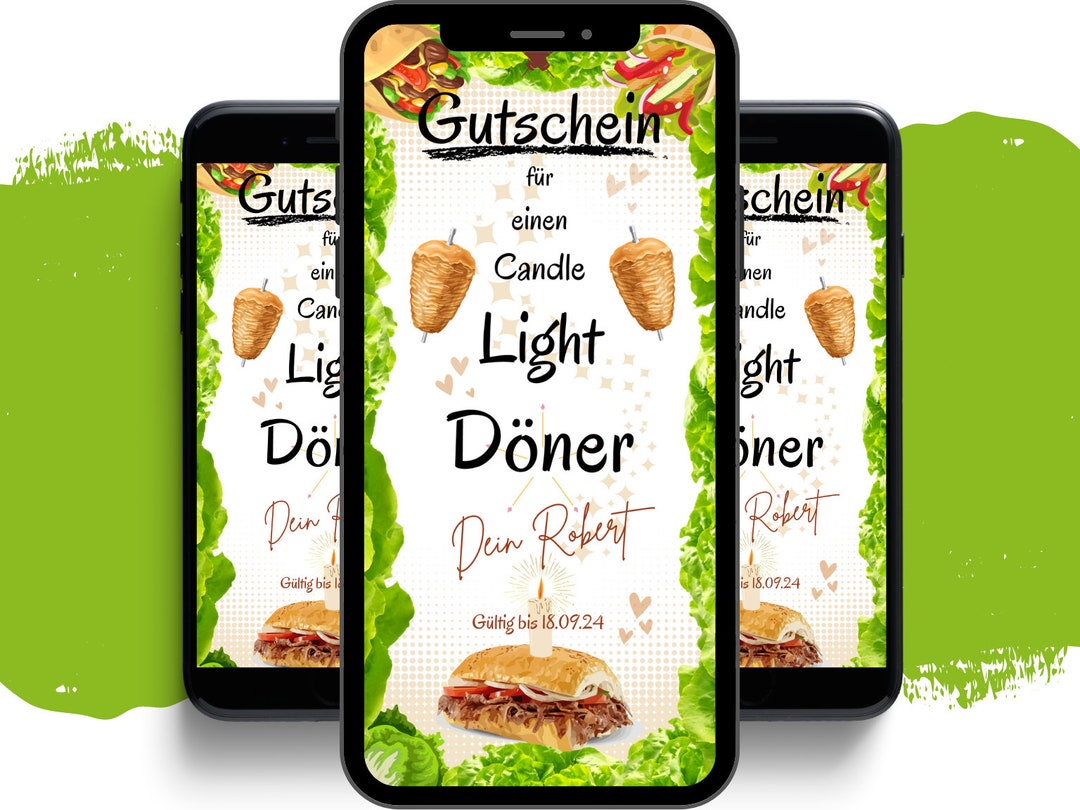 Ecard Döner Food Party Invitation | Candlelight Döner Voucher ...