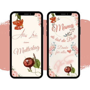 Carte de vœux eCARD pour la Fête des Mères | Carte numérique Whatsapp pour la fête des mères | Salutation animée personnalisée pour la fête des mères | Carte vidéo de carte de téléphone portable