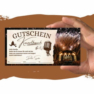 Voucher for a concert visit to print out Concert gift voucher birthday Gift idea for a visit to the theater Gift for opera image 5