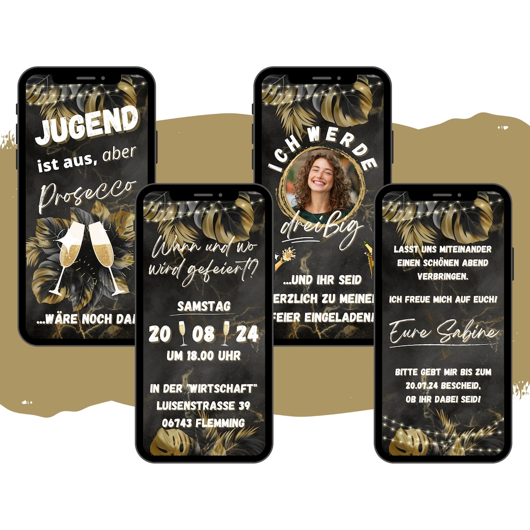 ECARD Geburtstag Party Einladung Jugend ist aus aber Prosecco wäre da