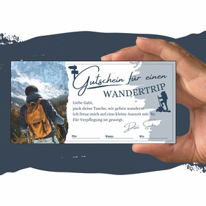 Gutschein Wandern Vorlage zum Ausdrucken Geschenkgutschein für einen