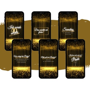 eCARD Geburtstags Party Einladung für 18. 20. 30. 40. 50. 60. | digitale Whatsapp Geburtstagseinladung | Personalisierte Geburtstagskarten