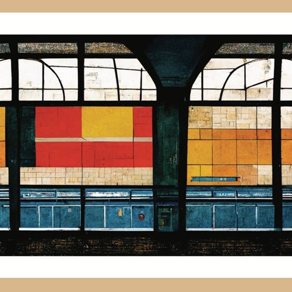 London Overground Abstract Art, Geometric Wall Decor | Gallery Art | Limited Giclee Print