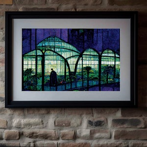 Barbican Conservatory London - Botanical Art Print Illustration Original Artwork