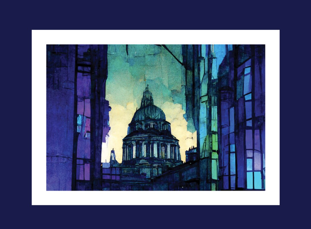 Contemporary Art St Paul's Cathedral London Art Print - Etsy
