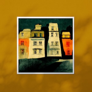 Midnight Primrose Hill Londres - Expressionnisme abstrait, qualité musée, impression d'art urbain d'inspiration londonienne