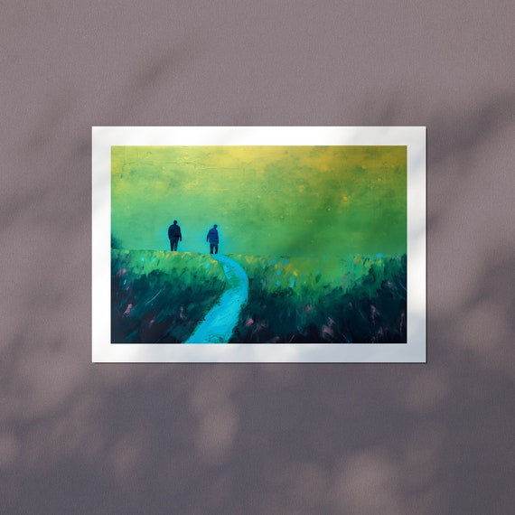 The Walkers, abstract Pop Art Giclee Art Print, hand signed on archival museum paper
